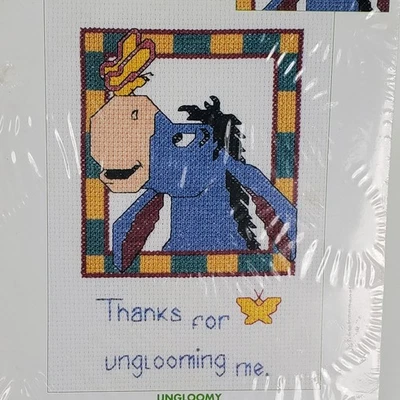 Disney Eeyore Thanks for Unglooming Me Counted Cross Kit 5"x7" #113238 - Image 1 of 4