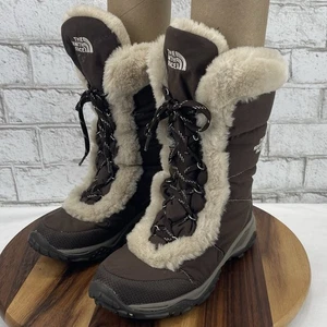 Botas de invierno The North Face para mujer 7,5 marrón plumón de ganso piel sintética aisladas marrón - Imagen 1 de 15