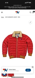 Aviator Nation Kids Sunburst Rainbow Puffer SZ 10 - Picture 1 of 6