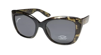 NUEVO OSCAR DE LA RENTA OSCAR 1342 GAFAS DE SOL PLÁSTICO NEGRO OVERSIZE PARA MUJER Foto 1 de 4