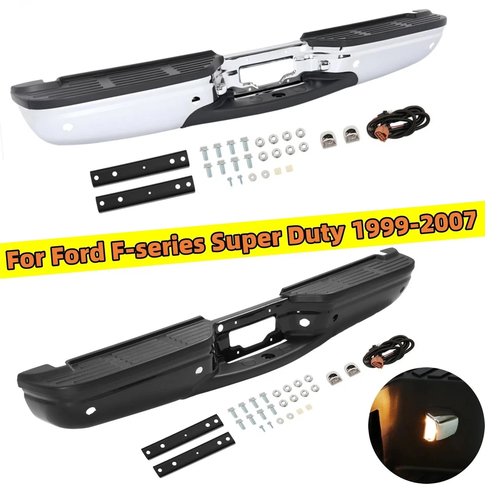Rear Step Bumper Assembly For Ford F-series Super Duty 1999-2007 W/ Sensor Hole Foto 1 de 1
