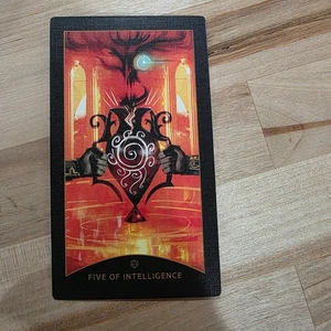 FIVE of INTELLIGENCE~Dungeons And Dragons SINGLE Tarot Card - Picture 1 of 3