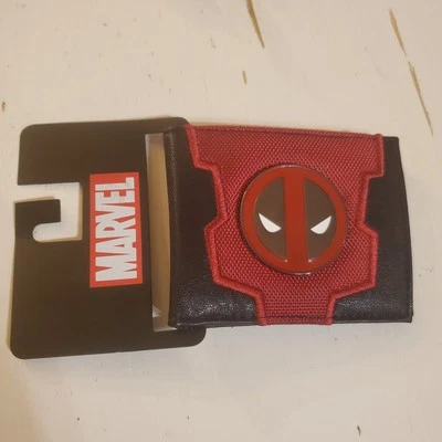 Marvel Deadpool Metal Logo Face Faux Leather Bifold Wallet - Image 1 of 4