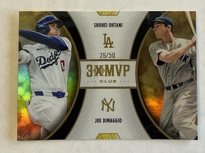 2025 Topps Welcome to the Club "3X MVP" Shohei Ohtani / Joe Dimaggio Gold 26/50 - Picture 1 of 2