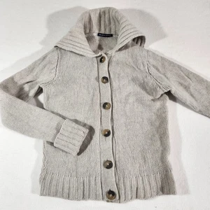 Brandy Melville Wool Blend Sweater Women Small Cream Cardigan Girl - Picture 1 of 9