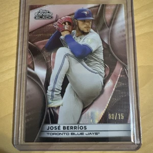 2025 Topps Chrome Black Jose Berrios Orange Wave - 08/15 - Picture 1 of 2