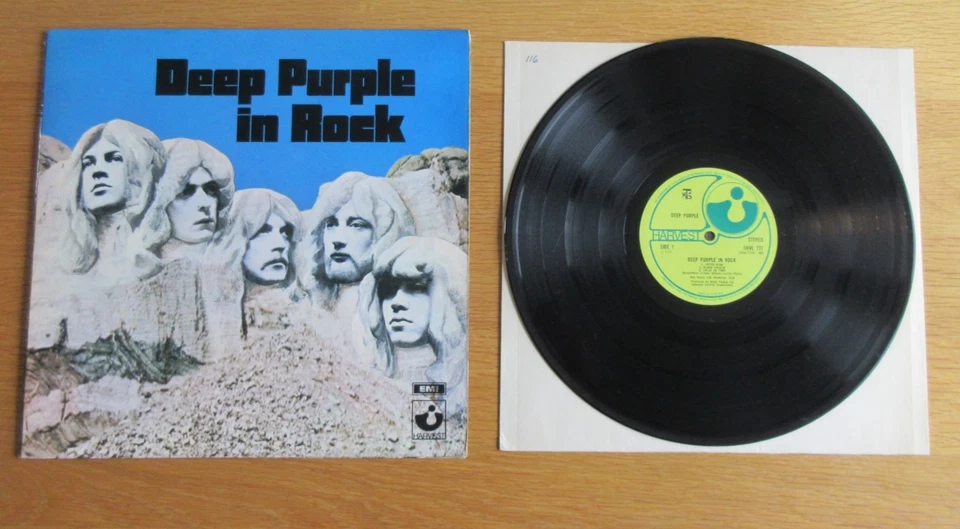 DEEP PURPLE DEEP PURPLE IN ROCK LP 1ST PRESS NO EMI HARVEST G/F UK LP 1970 A2/B1 - Image 1 of 4
