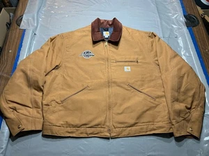 Carhartt Detroit Jacket 2XL Blanket Lined J001 BRN Brown USA Local 294 Fresno CA - Picture 1 of 10