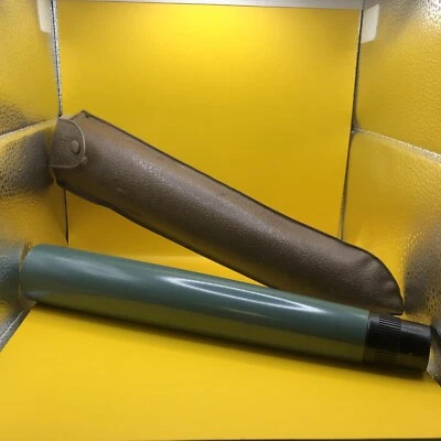 Vintage Bausch & Lomb 10x Balscope Ten Green Telescope Spotting Scope w Case - Image 1 of 4