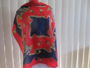 SCARF SQUARE HORSE SADDLES & TASSELS MULTICOLOURED 74CM - Picture 1 of 4