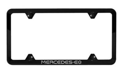 Mercedes EQ Black Stainless License Plate Frame Slim Line - Image 1 of 4