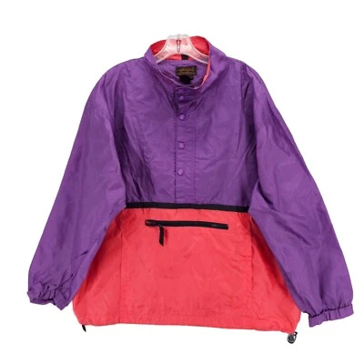 EDDIE BAUER Vintage 90s Windbreaker Pullover Jacket Colorblock Ripstop MEDIUM - Image 1 of 4