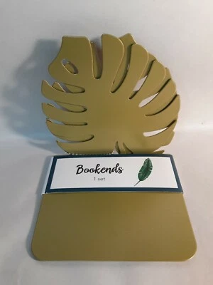 Juego Sujetalibros Metal Patrón Hoja Dorada (Par De 2) NUEVO ENVÍO GRATUITO  Foto 1 de 4