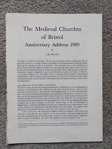 Les églises médiévales de Bristol - Société des monuments anciens - 1990