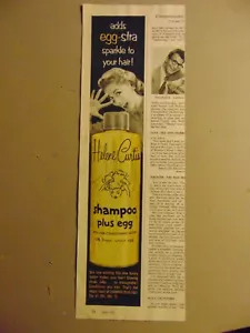 1955 Helene Curtis Shampoo Plus Egg Vintage Print Ad - Bild 1 von 1