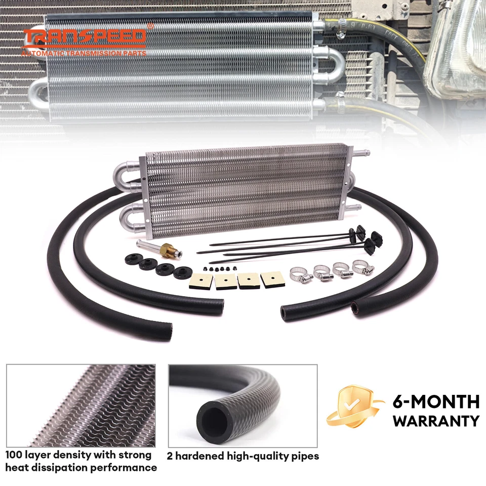 PRO 4 行散热器 4 Pass 5/16 英寸通用变速箱油冷却器套件铝 — 第 1/4 张图片