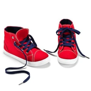 High Top ROT Canvas Sneaker - Unisex - Mädchen oder Jungen - Größe 2 - Bild 1 von 1