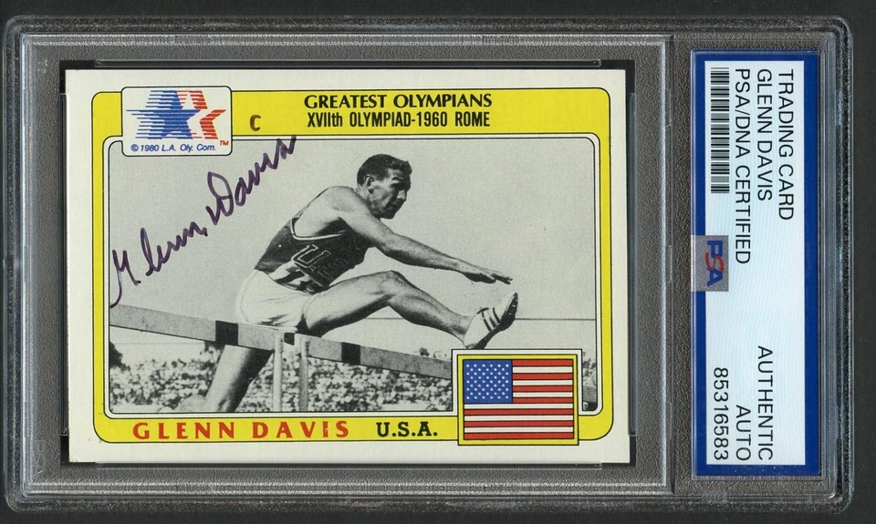 Glenn Davis #97 signed autograph 1983 Topps Greatest Olympians Card PSA Slabbed - Image 1 of 1