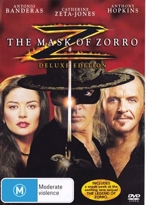 THE MASK OF ZORRO Deluxe Edition Banderas Hopkins  DVD R4 - PAL  SirH70 - Image 1 of 2