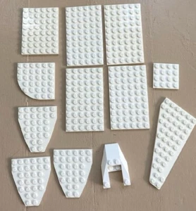 Lego weiße flache Stücke gemischtes Set mit 12 verschiedenen Steinen - Bild 1 von 1