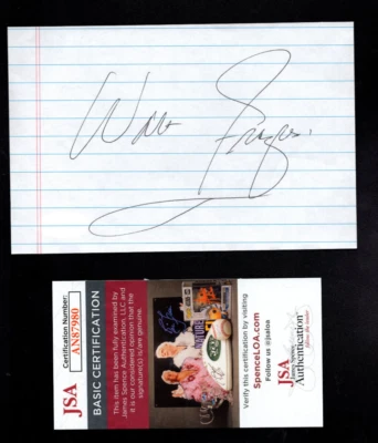 WALT FRAZIER HOF Signed Autograph Basketball Signature 4.25x6.25" Cut JSA 💎 COA - Image 1 of 2