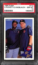 1994 FLEER CHUCK KNOBLAUCH #712 KIRBY PUCKETT PSA 10 19593520