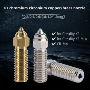 2/3/5Pcs Copper/Brass 0.2-1.2mm Düsen für Creality K1/K1 Max CR-M4 3D Printer - Photo 1/26
