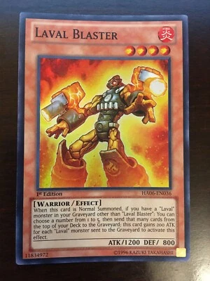 Laval Blaster HA06-EN036 YuGiOh! SUPER RARE 1st Edition Hidden Arsenal 6 (SR) NM - Image 1 of 2