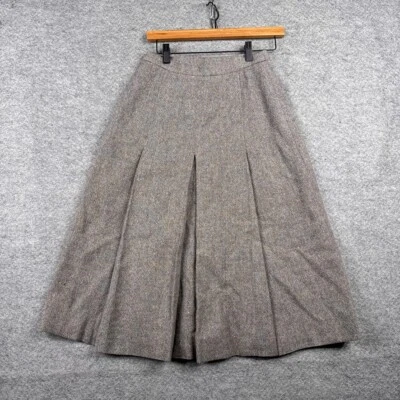 Falda Burberry vintage para mujer 24x29 gris tweed plisada clásica Foto 1 de 4