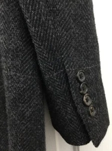 Lauren Ralph Lauren Sport Coat Mens 42L Gray Herringbone Lambswool Alpaca - Picture 1 of 9