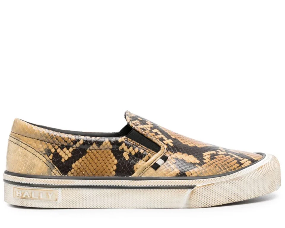 BALLY SANTA ANA LEATHER SLIP-ON SNEAKERS SCARPE MADE IN ITALY 6304175 - Imagen 1 de 4