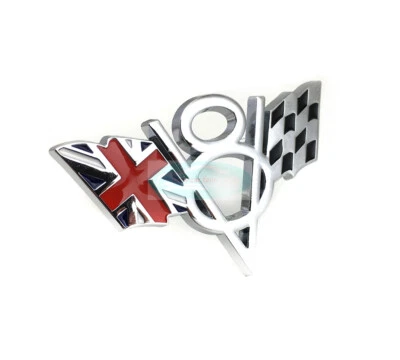 Silver V8 England Britain Chrome Metal Grill Emblem Badge For Jaguar Land Rover - Image 1 of 4