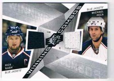2008-09 SPX WINNING COMBOS RICK NASH MICHAEL PECA DUAL JERSEYS 2 COLORS COLUMBUS