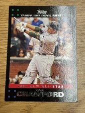 2007 Topps Updates & Highlights Carl Crawford #UH250 Tampa Bay Devil Rays