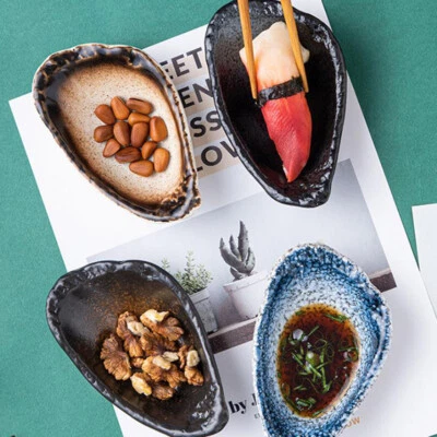 Japanische Gewürz Gerichte Keramik Dip Schalen Sojasauce Schüssel Gewürzgericht - Bild 1 von 4