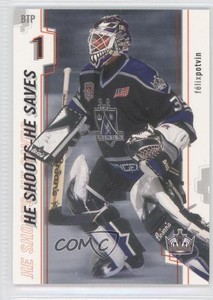 2002-03 ITG Be A Player Between the Pipes He Shoots-He Saves Points Felix Potvin