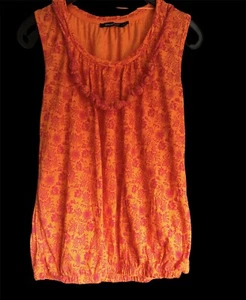 Orange & Pink top size 12 - Picture 1 of 7