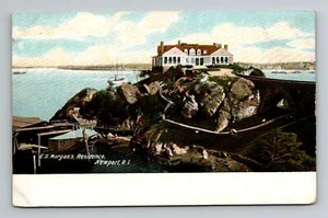 Postal trasera indivisa ED Morgan's Residence Newport Rhode Island RI sin publicar - Imagen 1 de 2