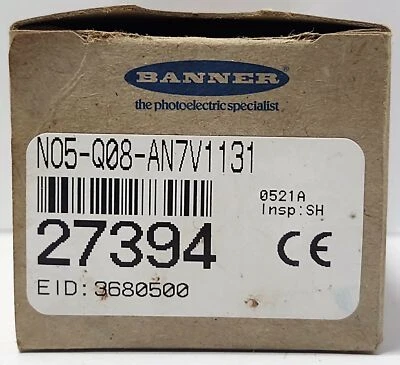 Banner Engineering NO5-Q08-AN7V1131 Photoelectric Proximity Sensor - Image 1 of 4