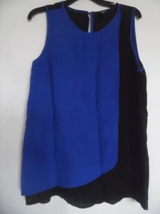 Mossimo Women's Sleeveless black & Royal Blue tank top size M - Picture 1 of 4