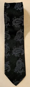 Vintage Madman Silk Blue Paisley Men's Tie - Picture 1 of 2