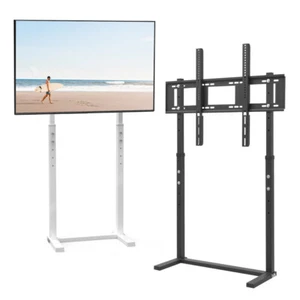 Free Standing Slim Adjustable TV Floor Stand Mount for 32 40 46 50 75 85 100Inch - Picture 1 of 26