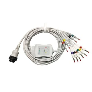 EKG-Gerät 10-adriges Kabel mit Bananenstecker, AHA für KENZ103/106 Patientenmonitor - Bild 1 von 5