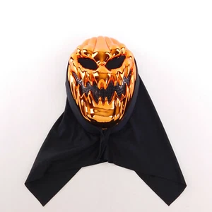 Monster Jack O Linterna Máscara Calabaza Sobre la Cabeza Malla Ojos Boca Máscara de Halloween - Imagen 1 de 6