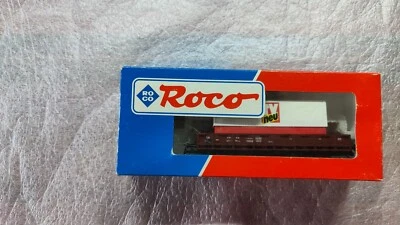 Roco carro merci container TV Neu Dc H0 - Immagine 1 di 3