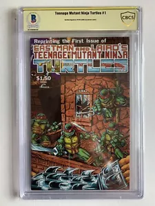 Teenage Mutant Ninja Turtles Comic #1 TMNT 4th Print Signed by Peter Laird CBCS - Picture 1 of 14