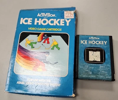Ice Hockey, Atari 2600, Activision 1981 w/ Box - AX-012 - Tested Working - Image 1 of 4