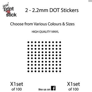 2mm - 2.2mm Dot Stickers - Bild 1 von 7