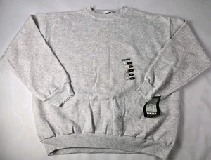 NWT Vintage Tultex Sweatshirt Mens XXL 2XL 90's Gray Crewneck USA Made NOS - Picture 1 of 10