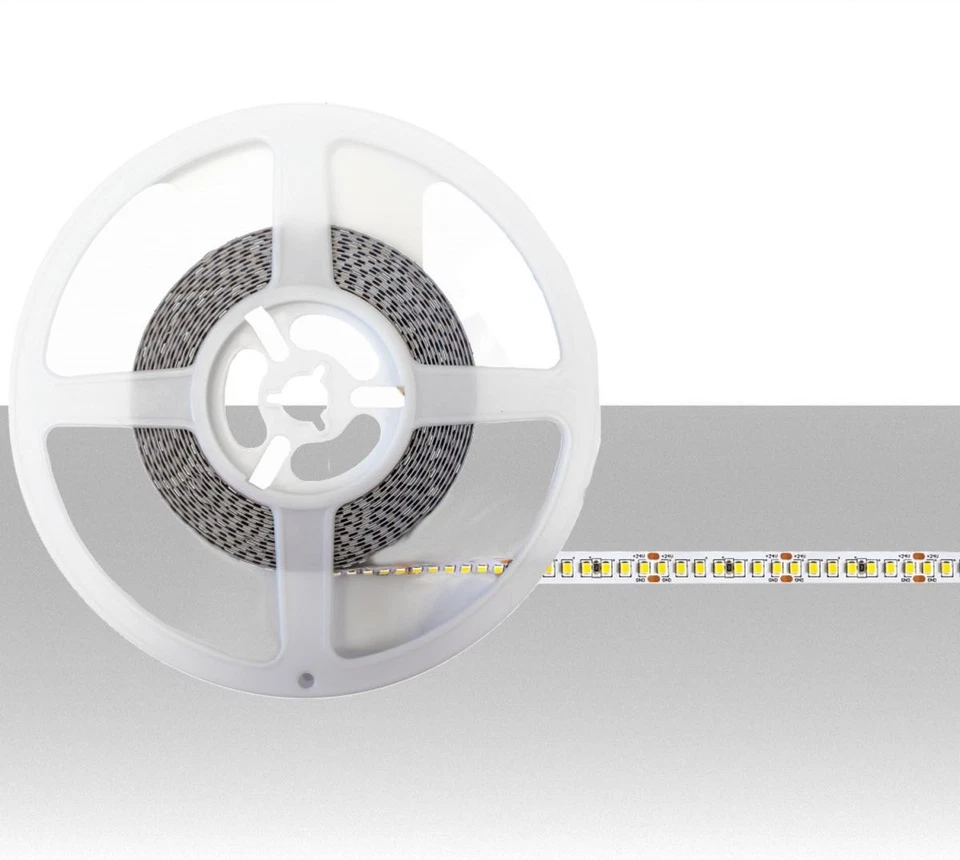 Strip LED Dimmerabile 12V 3000K 800lumen/metro SMD3528 8W/m 120 LED/m IP20 8mm - - Immagine 1 di 1